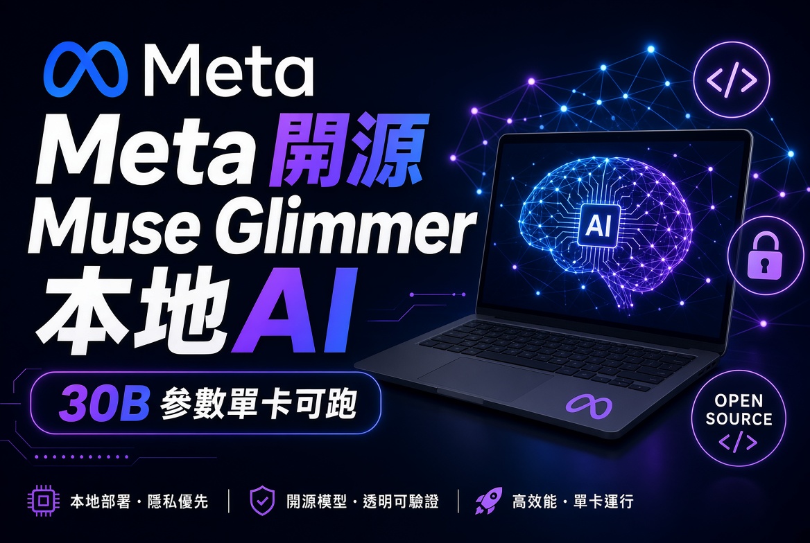 【重磅】Meta 開源 Muse Glimmer！30B 參數本地代理模型，單卡即可跑