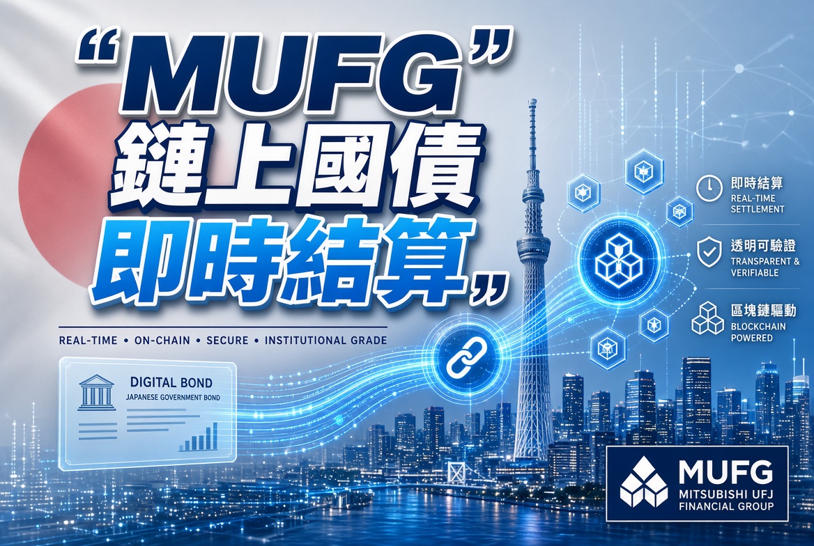🇯🇵 日本金融巨頭 MUFG 啟動鏈上國債回購試點！即時結算即將到來