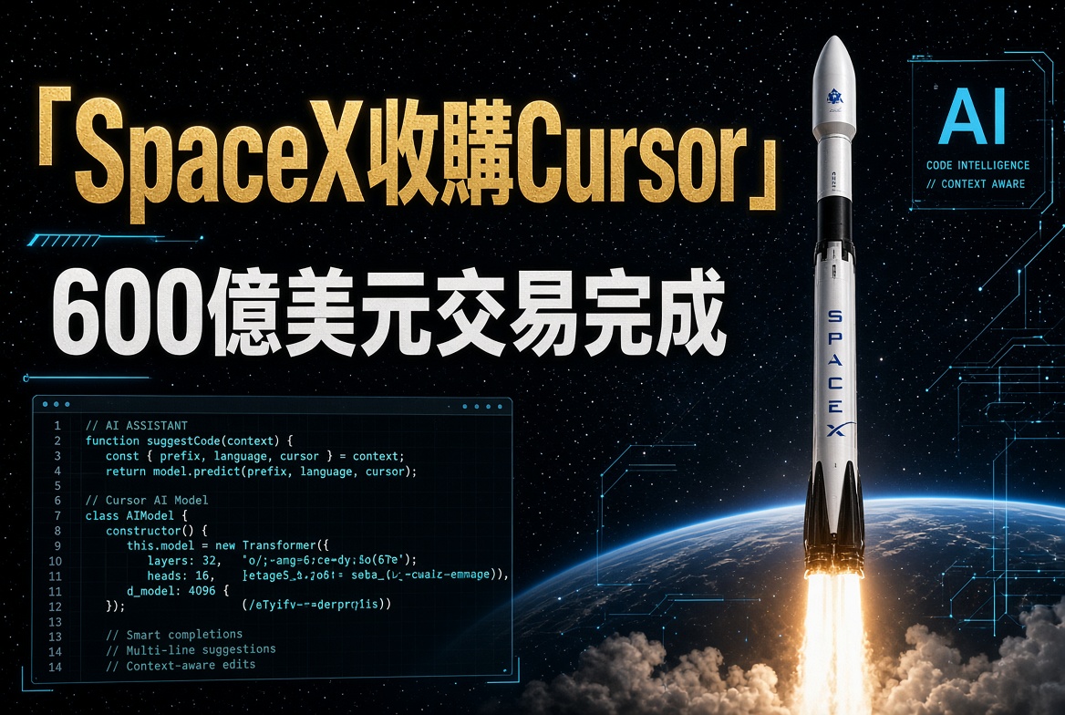 SpaceX正式完成600億美元收購Cursor AI編碼公司