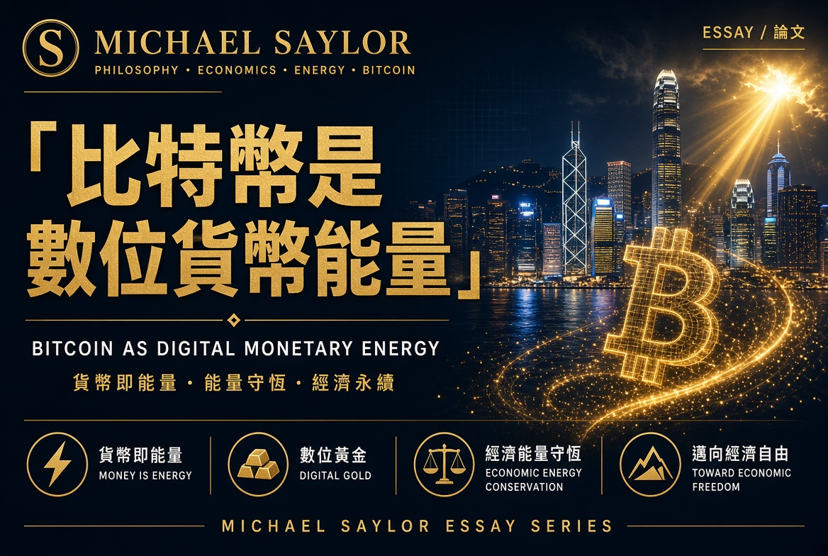 比特幣是數位貨幣能量：Michael Saylor 的貨幣哲學再闡述