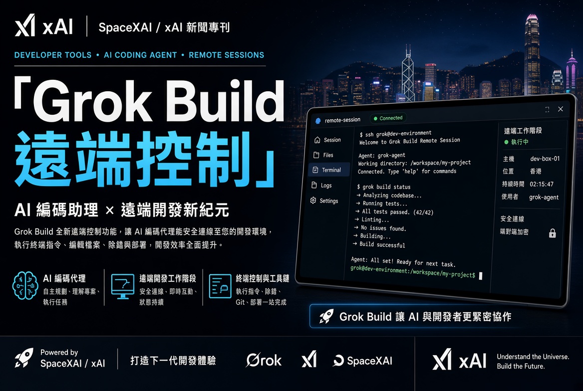 Grok Build 遠端控制功能開發中：SpaceXAI 工程師確認