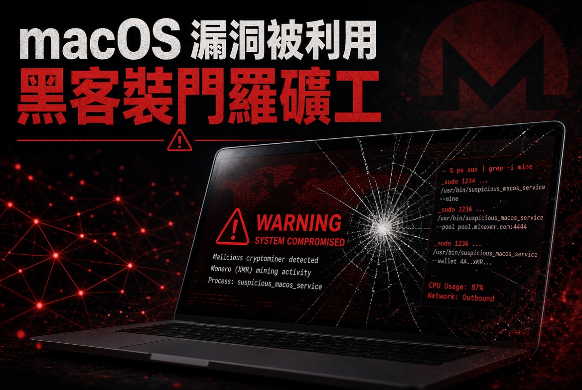 macOS 高危漏洞正被積極利用！黑客遠程取得 Root 權限並安裝門羅幣礦工