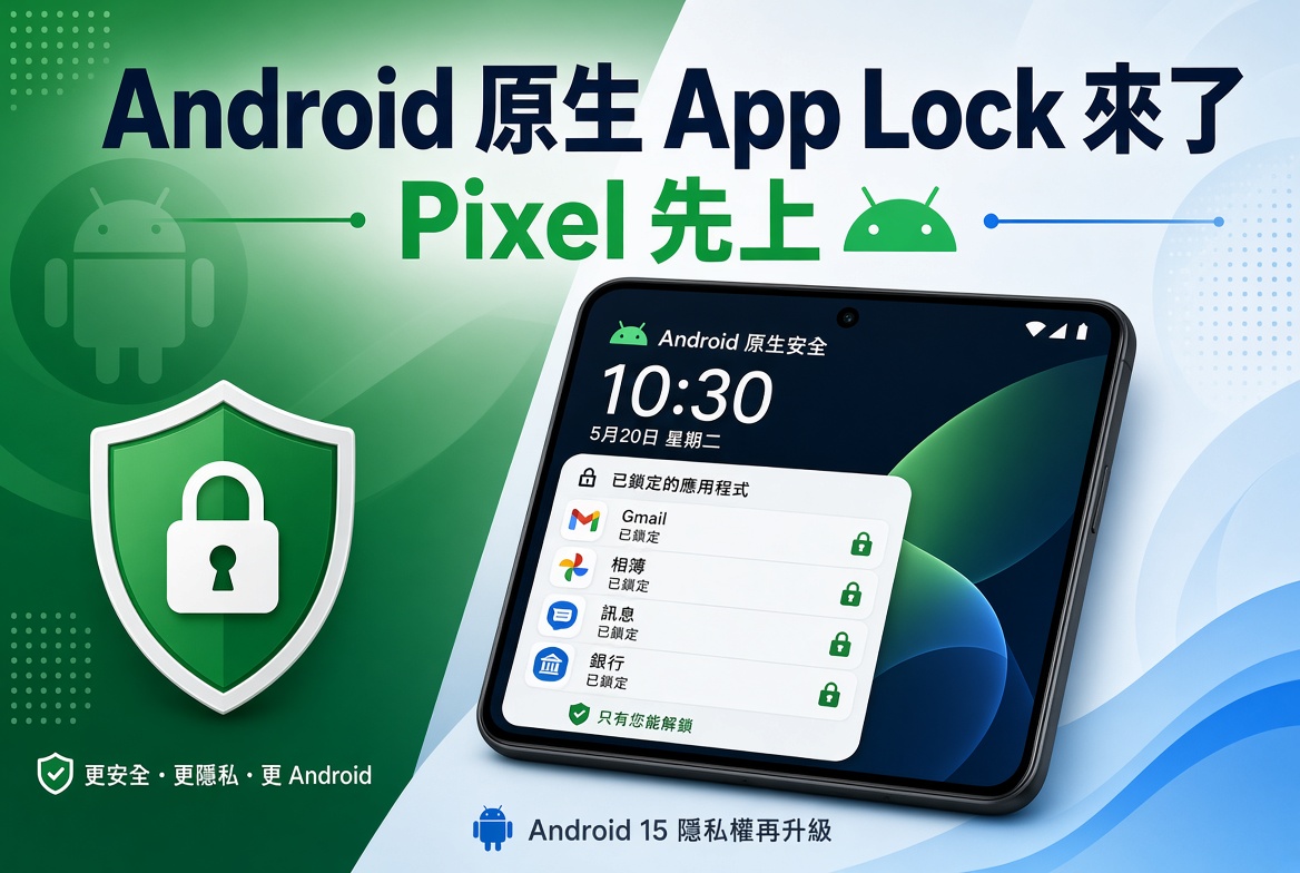 Android 終於原生支援 App Lock！Pixel 率先登場，可鎖定個別應用