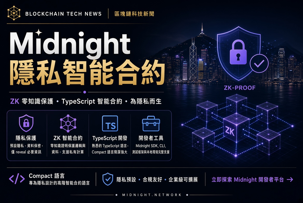 Midnight 隱私智能合約：用 TypeScript 寫零知識應用