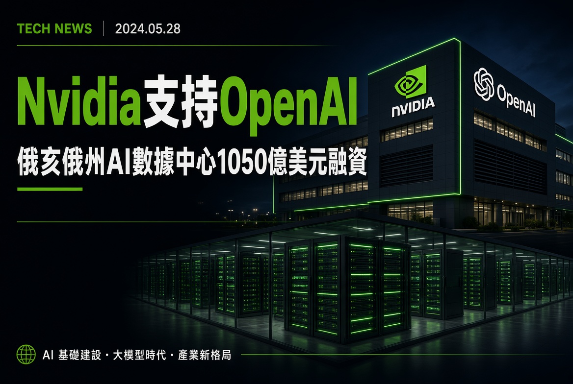 Nvidia大手筆支持OpenAI！俄亥俄州AI數據中心融資高達1050億美元