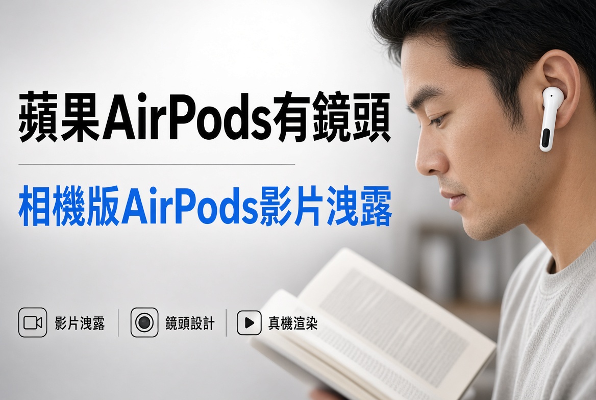 蘋果AirPods有鏡頭！macOS洩露相機版AirPods實機影片