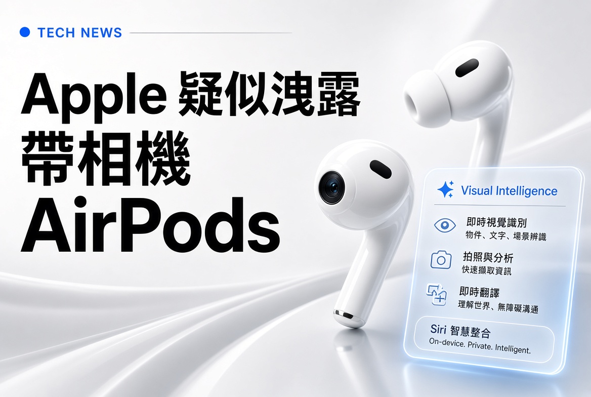 Apple疑似「自己洩露」帶相機AirPods！macOS beta驚現演示影片