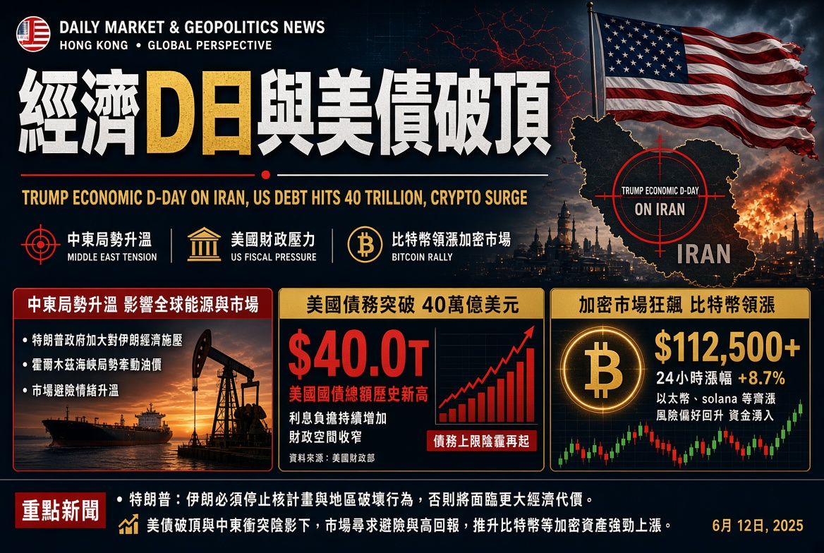 經濟 D 日與美債破頂：中東升級、債市承壓、加密貨幣爆發