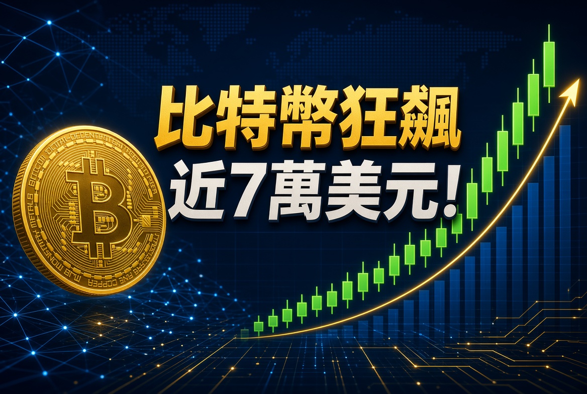 比特幣狂飆近7萬美元！短倉爆倉超13億，加密市場沸騰