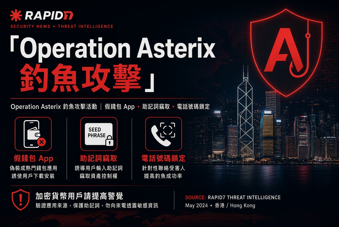 Operation Asterix：大規模加密釣魚攻擊鎖定約 88.5 萬電話號碼