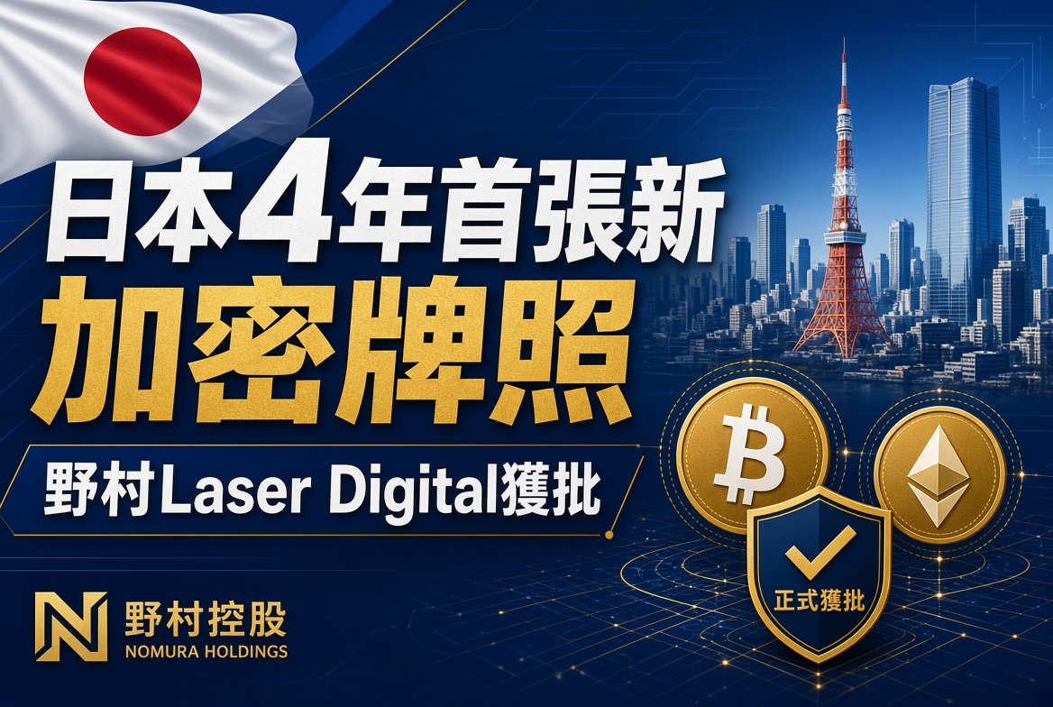 🇯🇵 日本時隔 4 年再批新加密牌照！野村旗下 Laser Digital 獲批