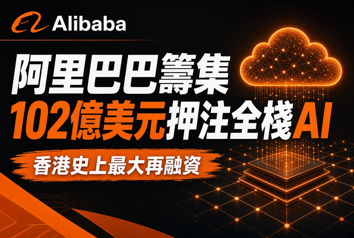 阿里巴巴香港史上最大再融資！籌集 102 億美元全力押注全棧 AI