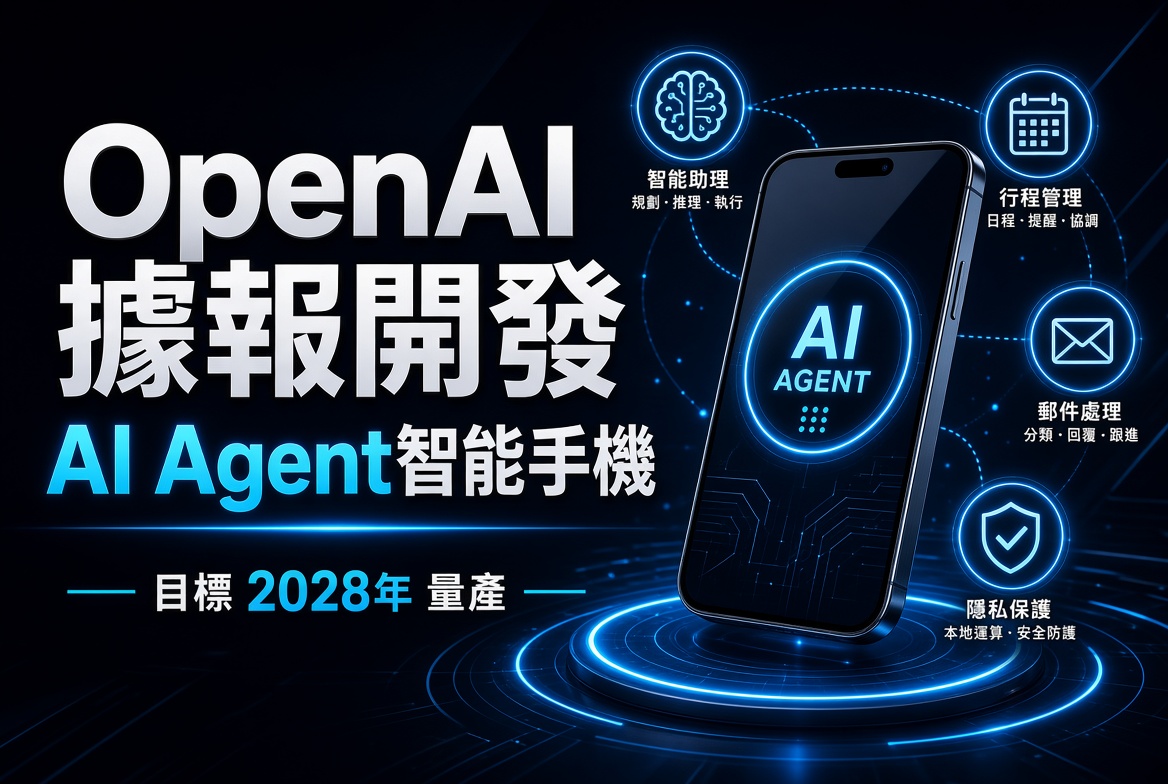 OpenAI 據報正開發專為 AI Agent 設計的智能手機！目標 2028 量產
