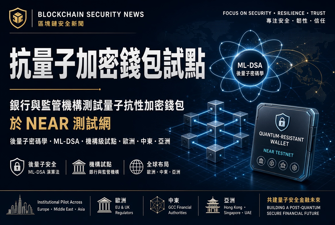 歐洲、中東、亞洲銀行與監管機構測試抗量子加密錢包 採用 NEAR 測試網