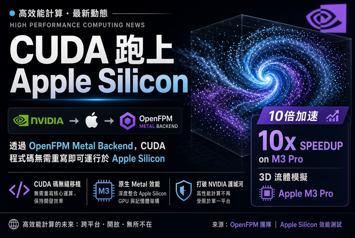 CUDA 程式成功跑上 Apple Silicon：OpenFPM 打開跨平台新可能