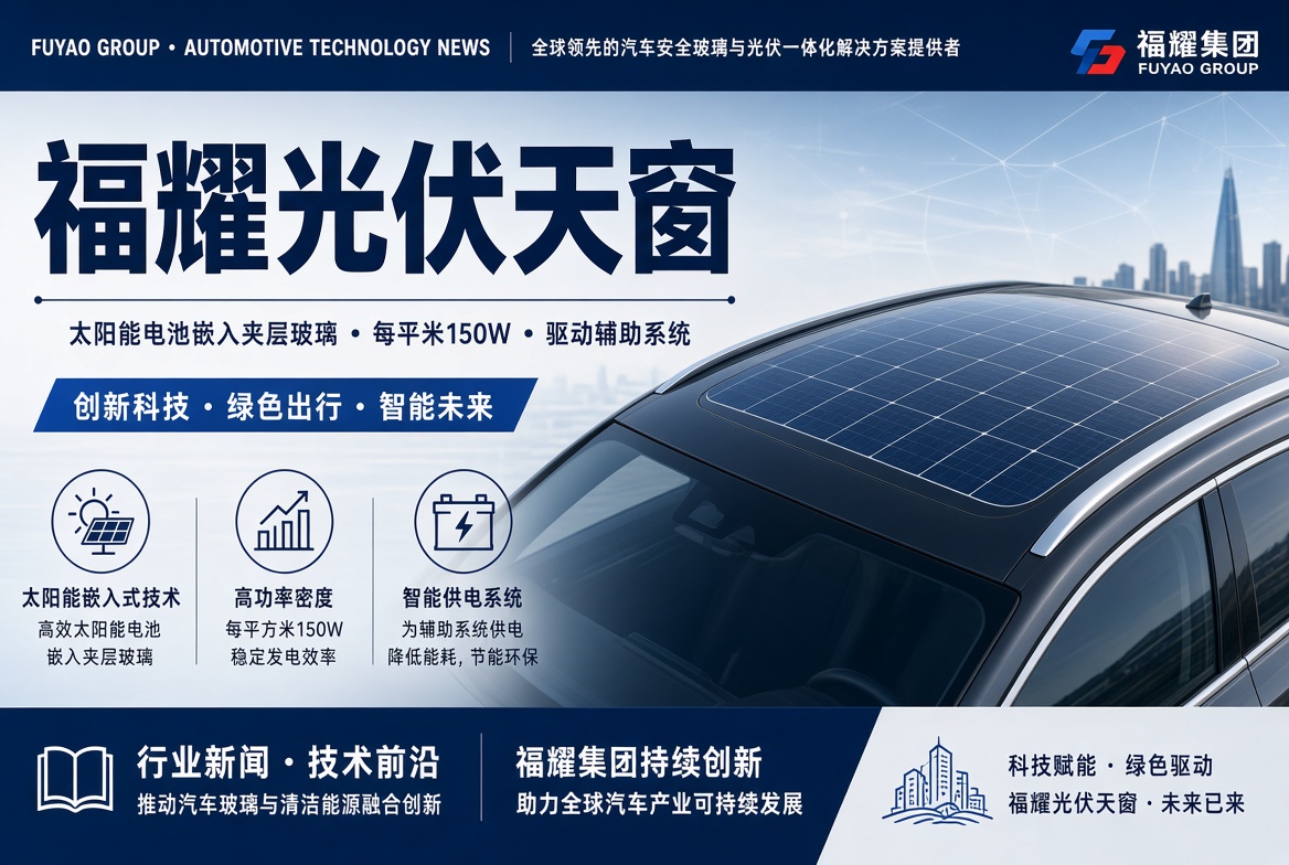 福耀玻璃推出光伏天窗 每平方米最高 150W 為車載系統供電