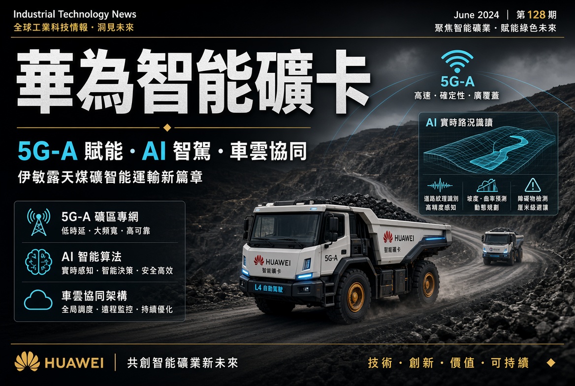 華為 5G-A + AI 驅動伊敏露天礦自動駕駛礦卡 實現精準運輸