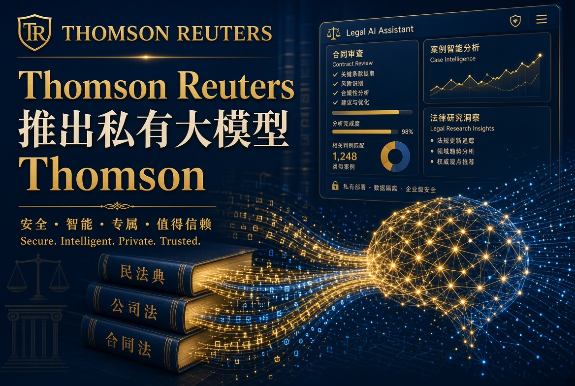企業級私有LLM再添一員！ Thomson Reuters正式推出自家「Thomson」大模型，成本僅4,000萬美元！