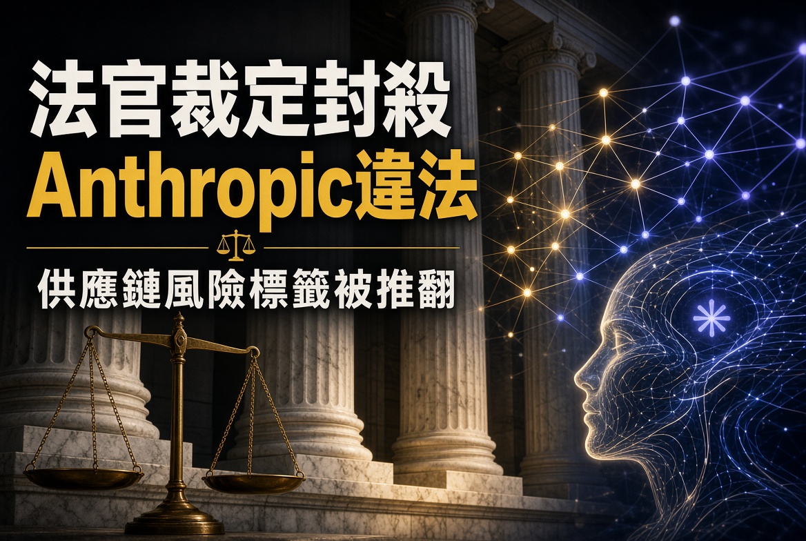 美國法官裁定五角大樓將 Anthropic 列為供應鏈風險屬違法！