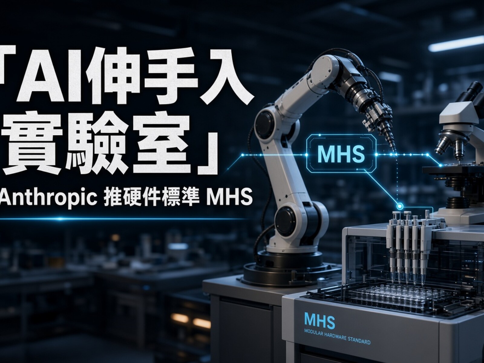 Anthropic 推出 Model Hardware Standard（MHS）研究預覽，目標好簡單：等 Claude 呢類 AI agent，可以安全操控機械臂、顯微鏡、液體處理器同工廠設備。