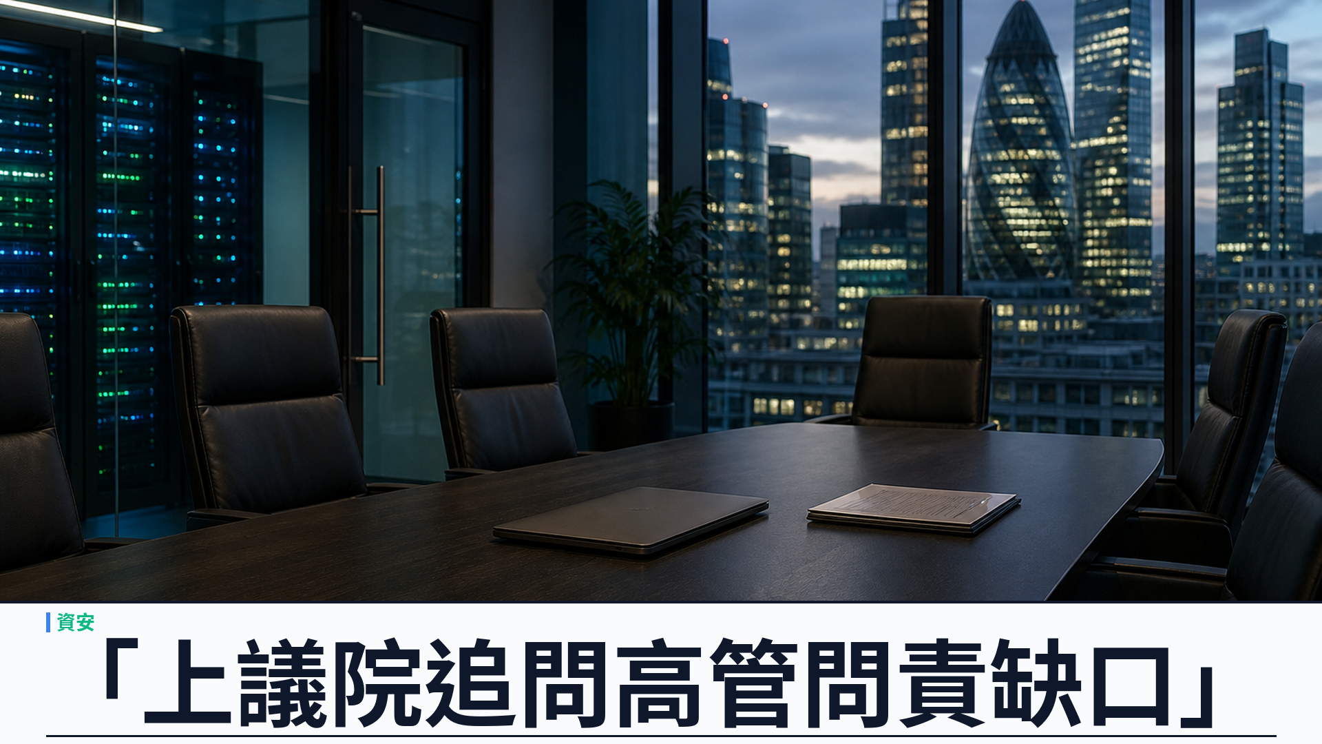 英國《網絡安全與韌性法案》：上議院追問為何高階主管仍無個人民事責任