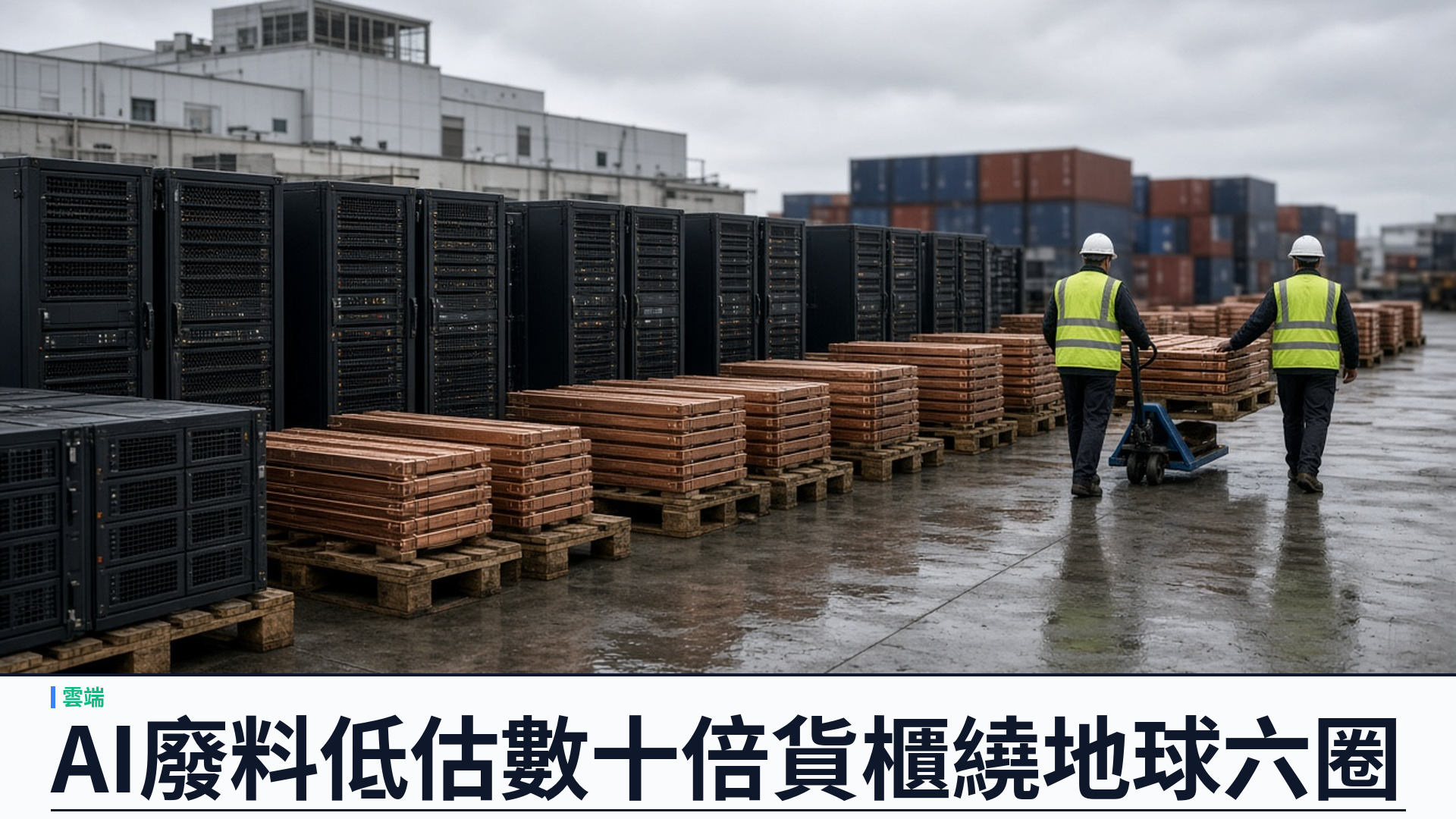 The Register／巴塞爾行動網絡：AI 電子廢料或被低估 40 至 60 倍——累積貨櫃可繞地球約六圈
