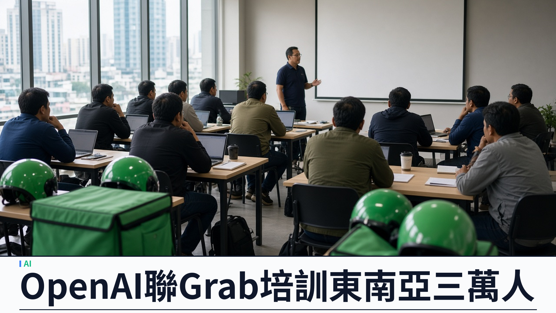OpenAI／官方：與 Grab 推 GO Forward with AI——兩年培訓東南亞三萬名司機／騎手／商戶實用 AI 技能；星洲率先開班