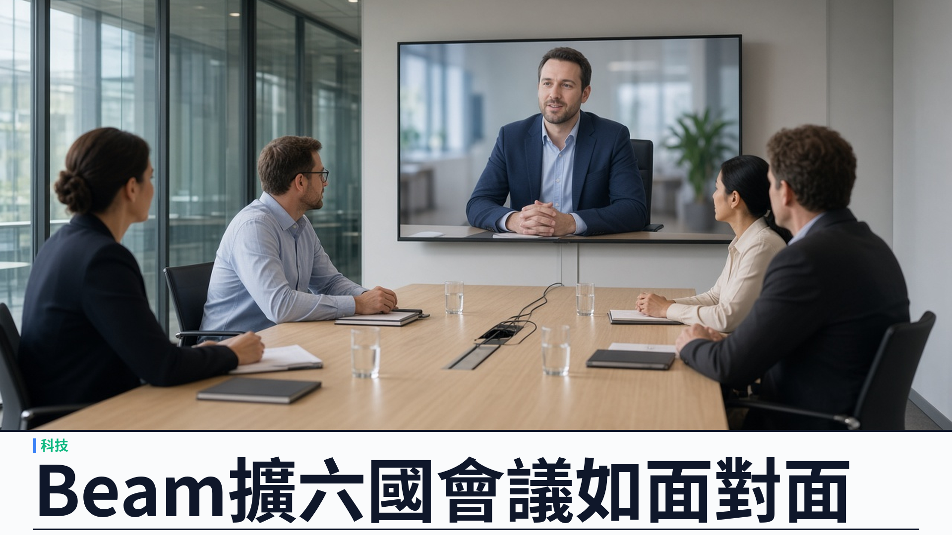 Google／官方：Beam 擴至美加英法德日六國——HP Dimension 硬體、十八合作夥伴；內部測試連繫感升五成，十月起 Industrious 可預約體驗