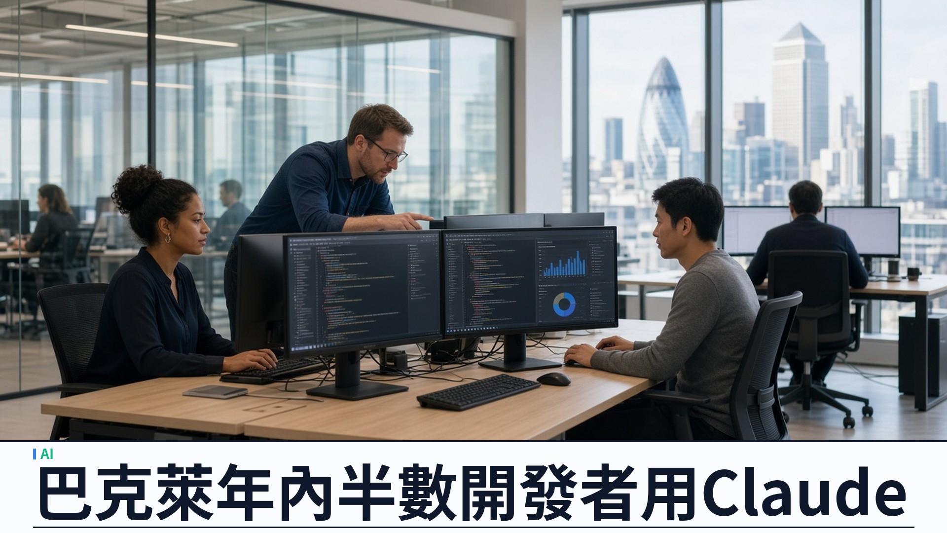 Anthropic／Barclays／官方：巴克萊擴大部署 Claude——年內半數開發者用 Claude Code；萬六同事知識助理已上線；日處理約十二萬封電郵