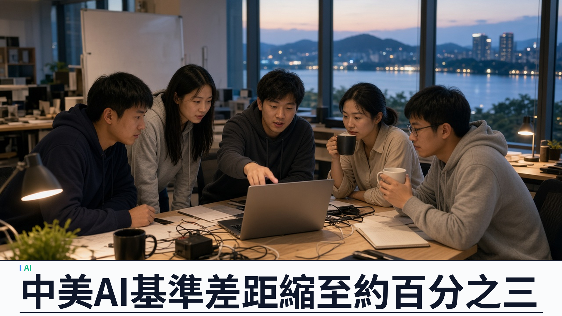 彭博行業研究：中美 AI 基準差距縮至歷來最低約百分之三——DeepSeek V4.1 Flash 登 LiveBench 全球第六；五月約百分之九、年初約十五；中國 AI 業或至二零三零年才盈利