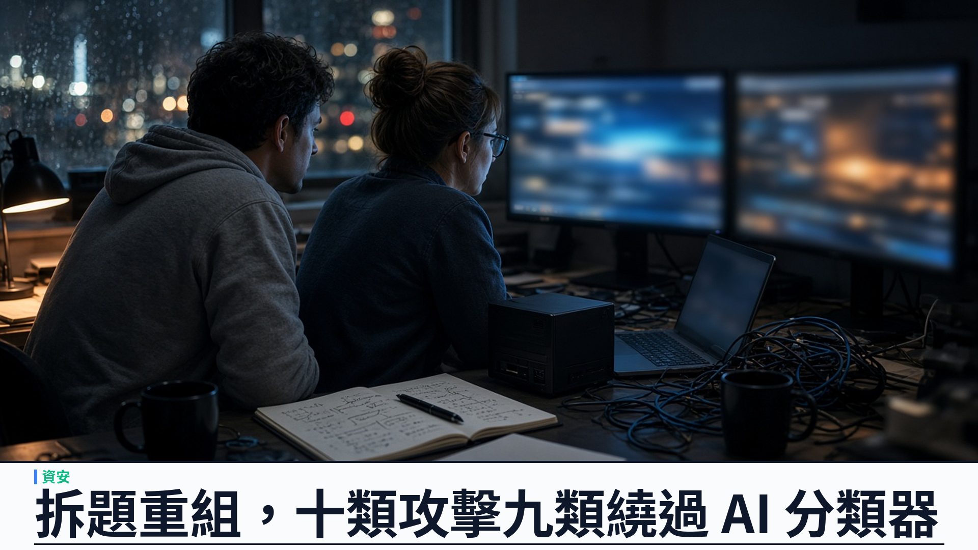 CrowdStrike／官方：前沿 AI 安全分類器可被「拆題重組」繞過——五百一十五種直接攻擊全數失手，但拆成無害子任務再交小模型組裝，十類攻擊有九類產出可用攻擊程式碼；微軟「能力洗白」研究同步印證