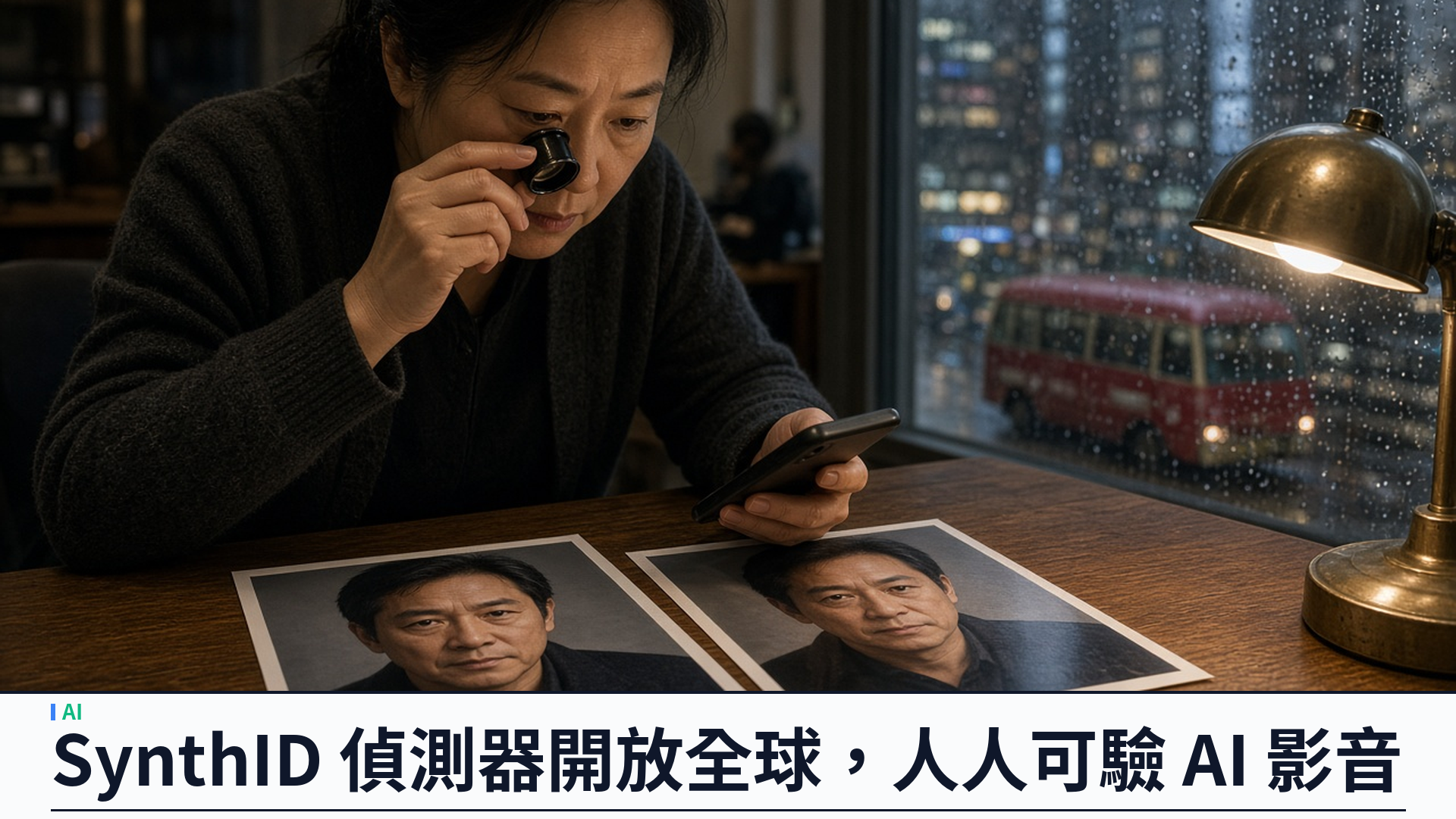 Google／官方：SynthID 偵測器即日全球開放——任何人可上載圖片、影片或音訊，查驗是否出自 Google 或 OpenAI、NVIDIA、Kakao 等夥伴 AI；須登入、每日約十次，Apple 支援即將加入