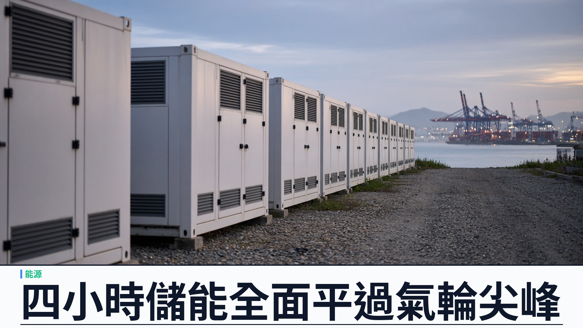 Wood Mackenzie／官方：四小時電池儲能在四十三個市場全面平過開循環氣輪尖峰成本——中東非二〇三五年再降約三成三；北美指數據中心負荷加劇氣輪供應缺口