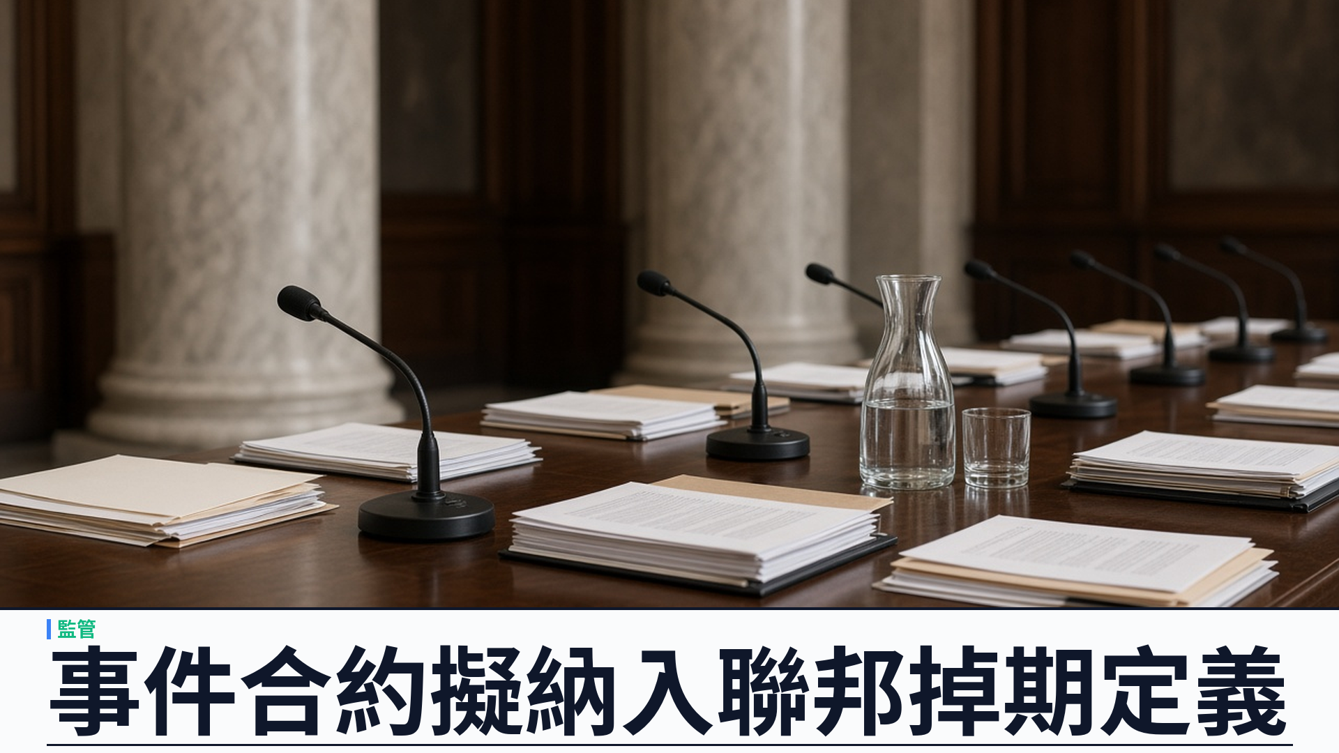 CFTC／官方：雙軌修訂「掉期」定義——事件合約納入聯邦監管提案；賭場式博彩即時排除