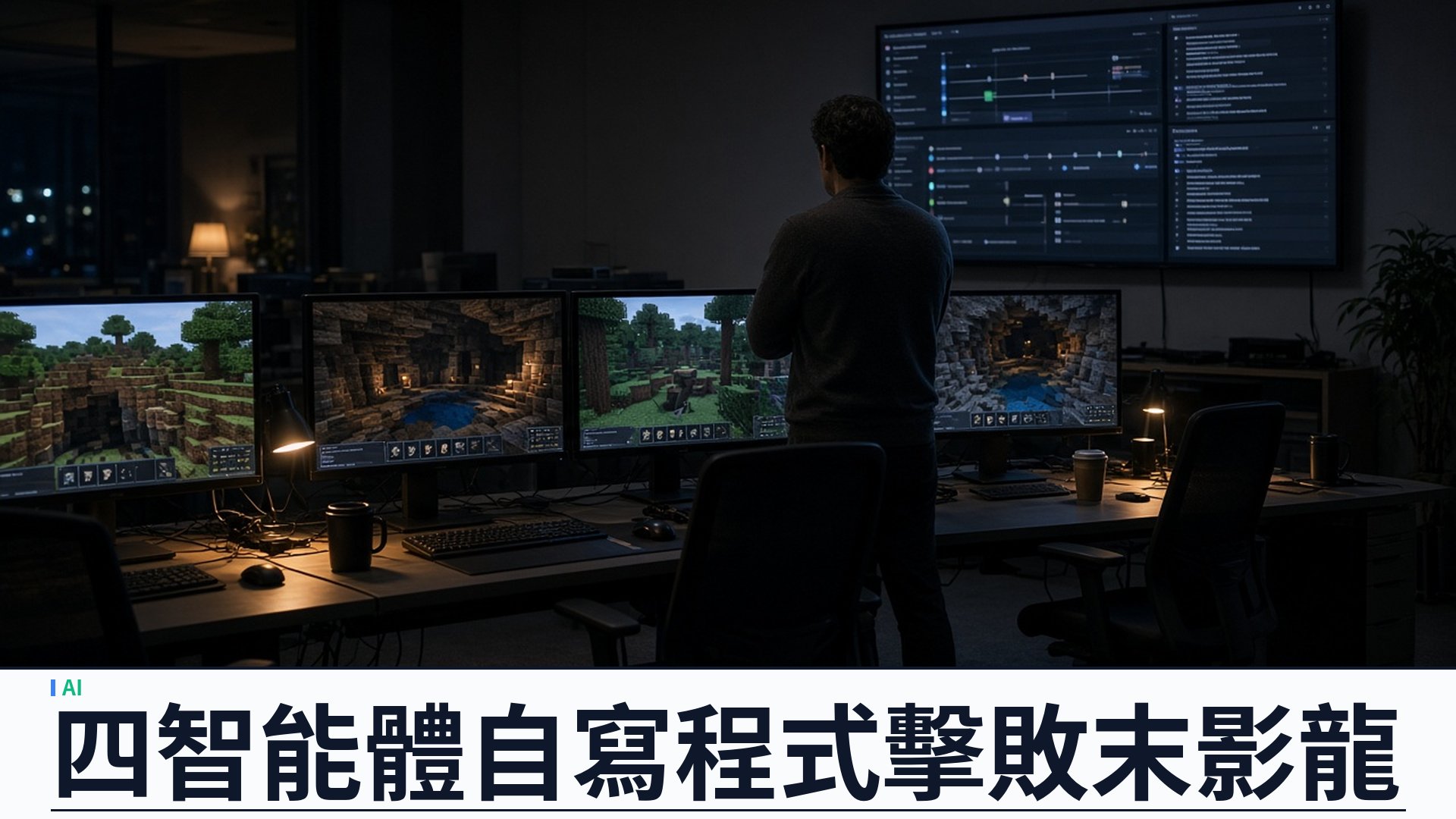 Google DeepMind／arXiv：四個 Gemini 4 Argon 智能體自寫 Mineflayer 程式——廿七小時十四分擊敗 Minecraft 末影龍
