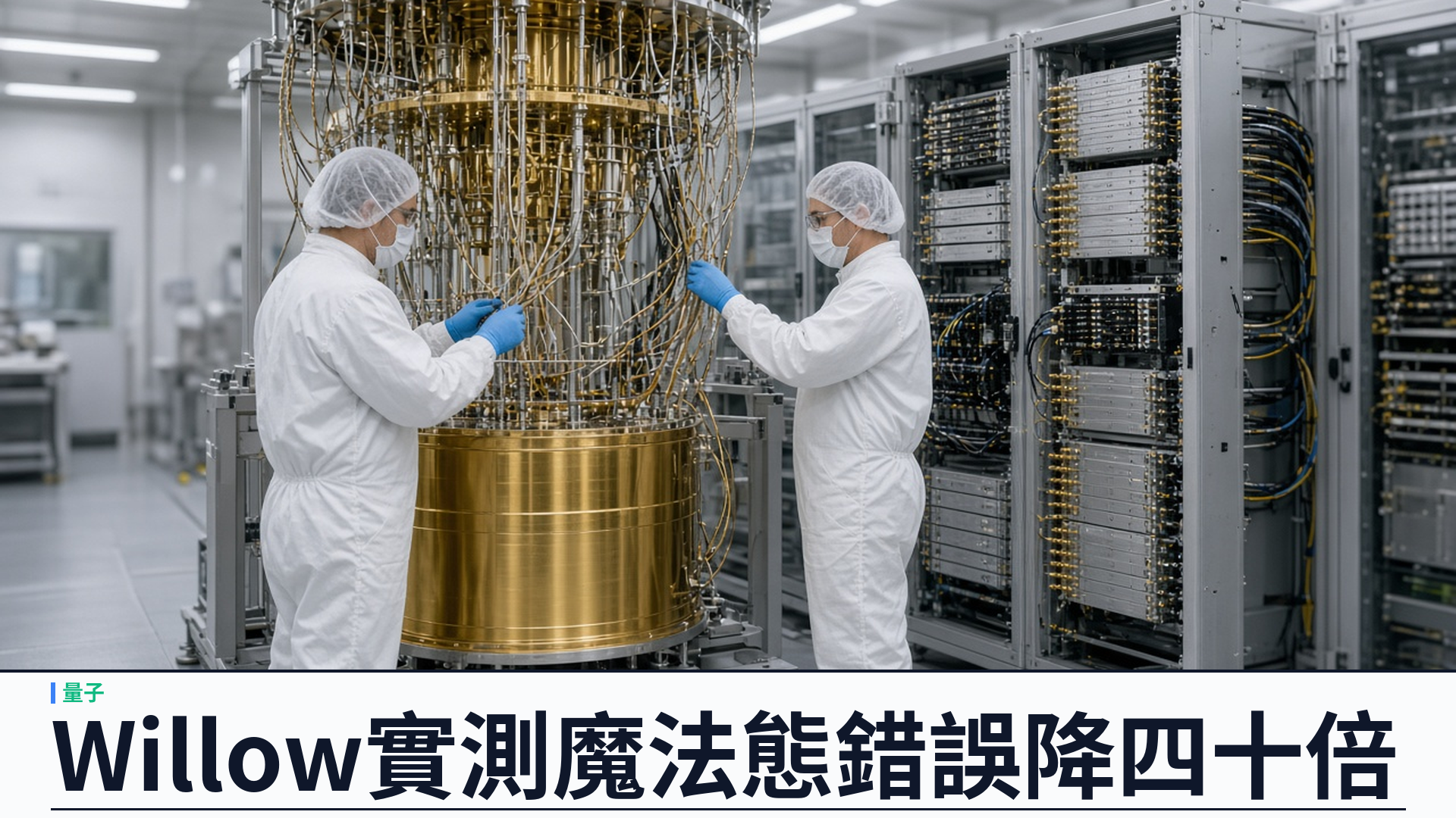 Google／官方・Science：Willow 實測「魔法態培育」——錯誤約降四十倍、T 態保真度達百分之九十九點九九