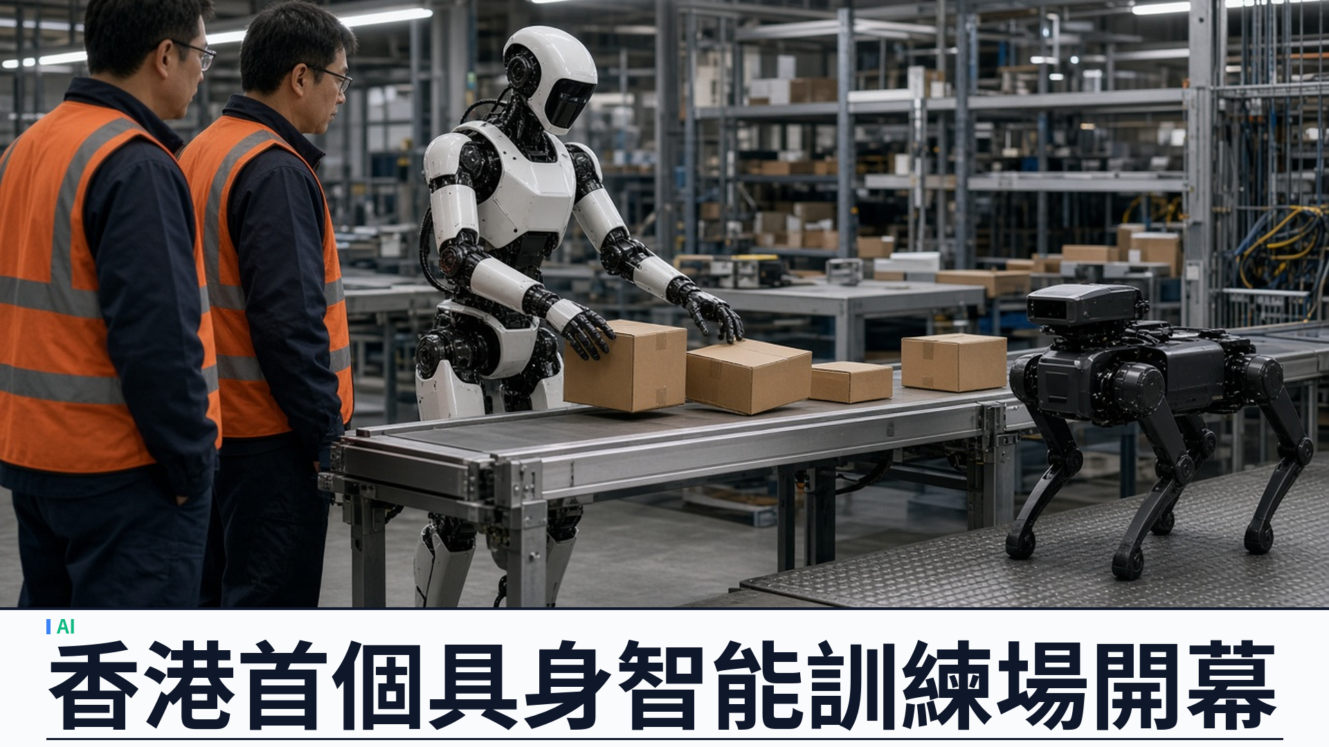 生產力局／FLAIR：開設香港首個具身智能國際應用訓練場——七家技術夥伴與八個場景夥伴；孫東稱額外注資十億元 AI 資助、今年內啓動百億創科產業引導基金