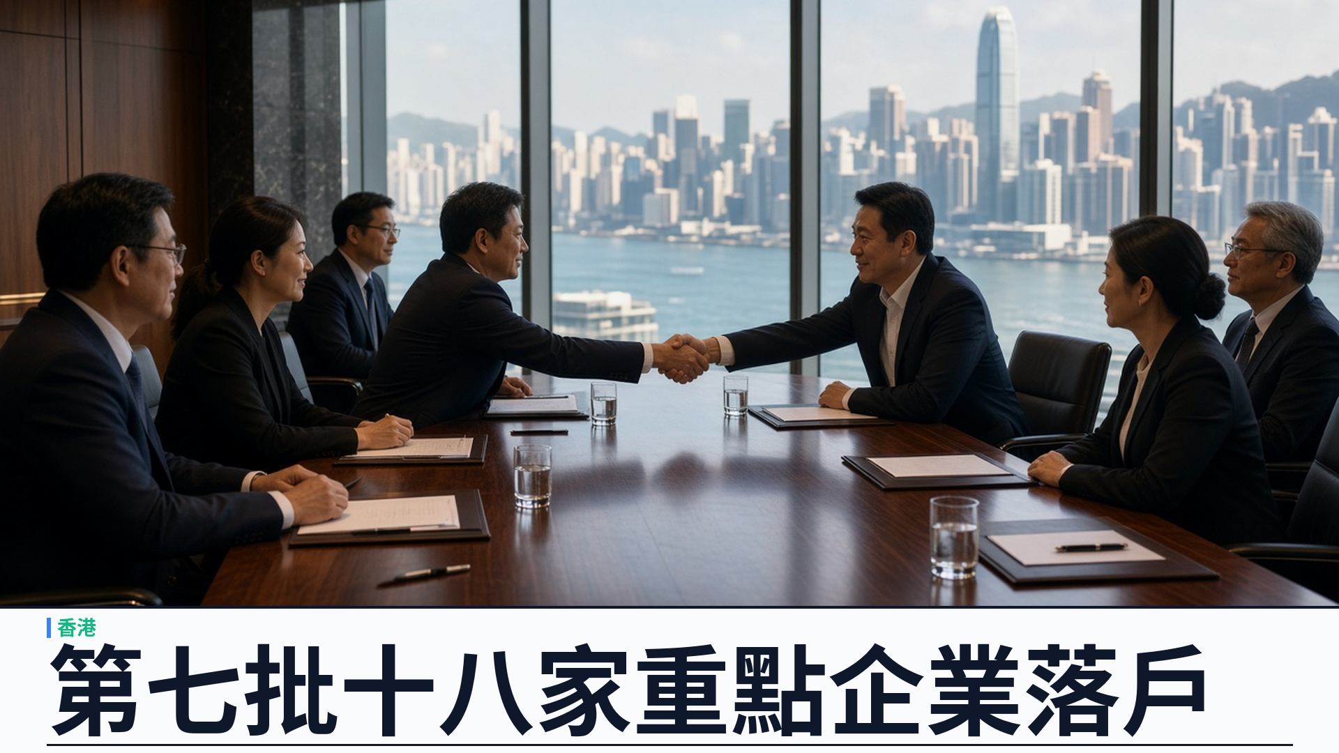 香港／引進辦：第七批十八家重點企業落戶——累計一百四十二家；預期投資約八百四十億；創約二萬六千七百職位