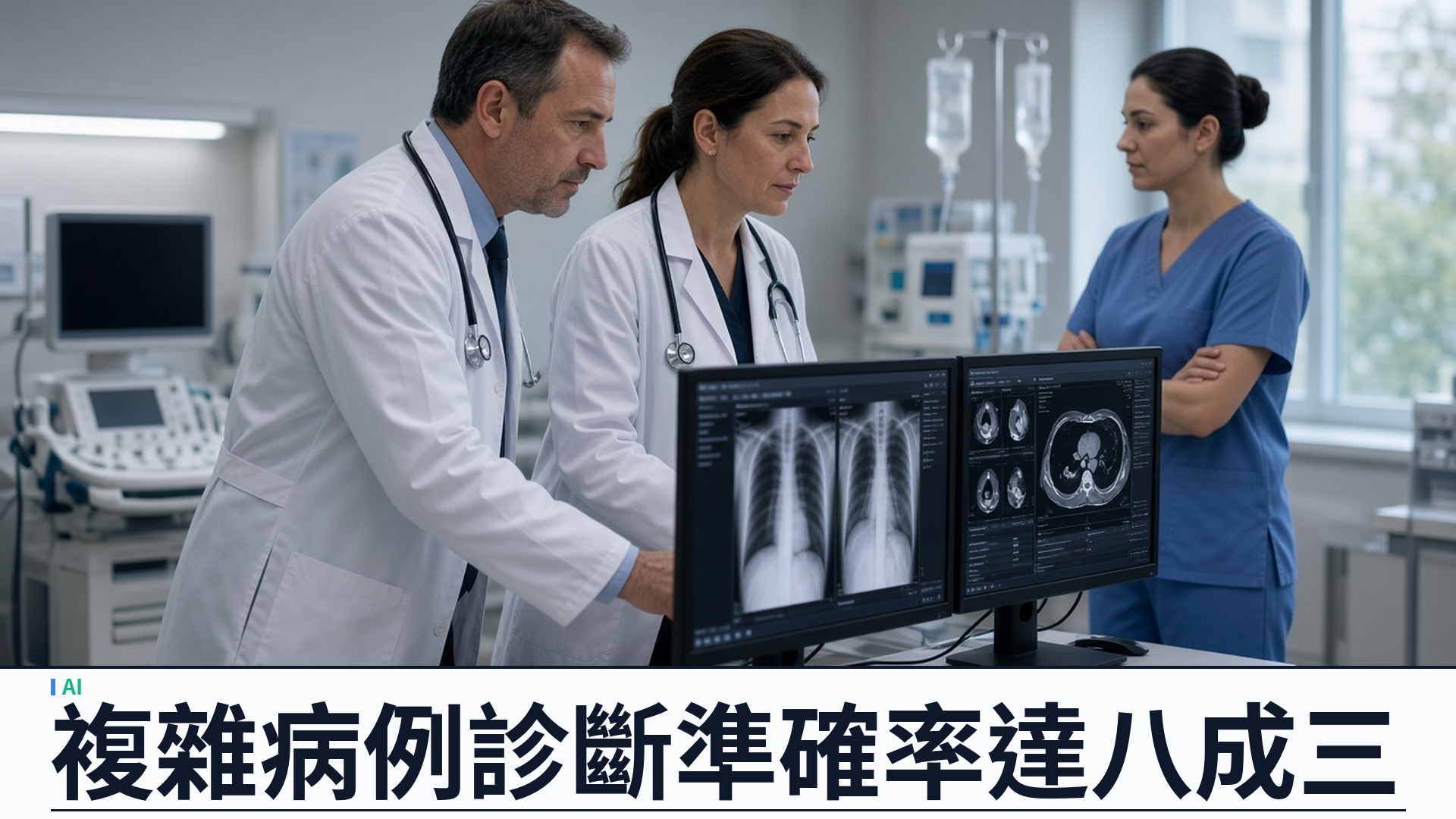 微軟／官方：MAI-DxO 診斷準確率逾八成——Science 刊出；複雜病例約為全科醫生兩倍以上；將開放 SDBench