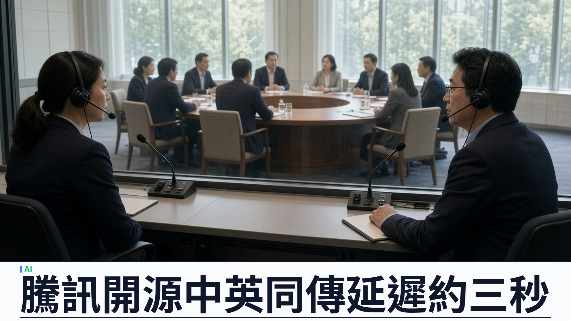 騰訊混元／官方開源：Hy-SimulMT 中英雙向即時同聲傳譯——RealSI StreamLAAL 約三秒；語音輸出需自備 TTS