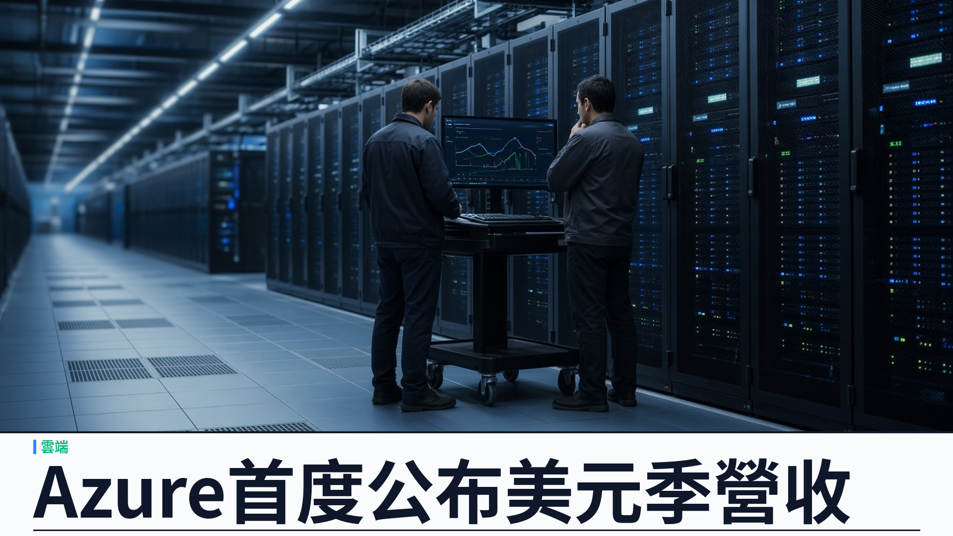 微軟／官方：二零二七財年首季——Azure 首度公布美元營收三百三十一點六五億；雲業務六百三十九億、增三成
